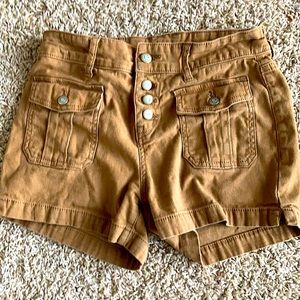 Mid rise jean shorts